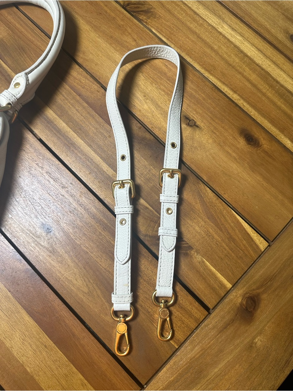 Marc by Marc Jacobs Classic Q Fran White Pebbled Leather with Gold Hardware Hobo - Picture 11 of 13